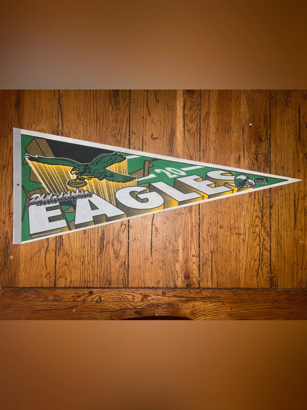 Philadelphia Eagles Green and Gold Pennant Wall Decor 12” x 30” NFL